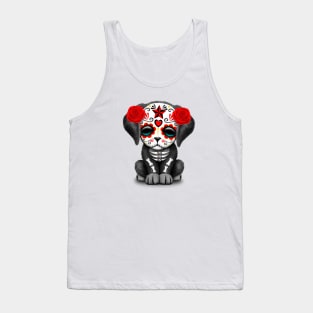 Cute Red Day of the Dead Puppy Dog Tank Top